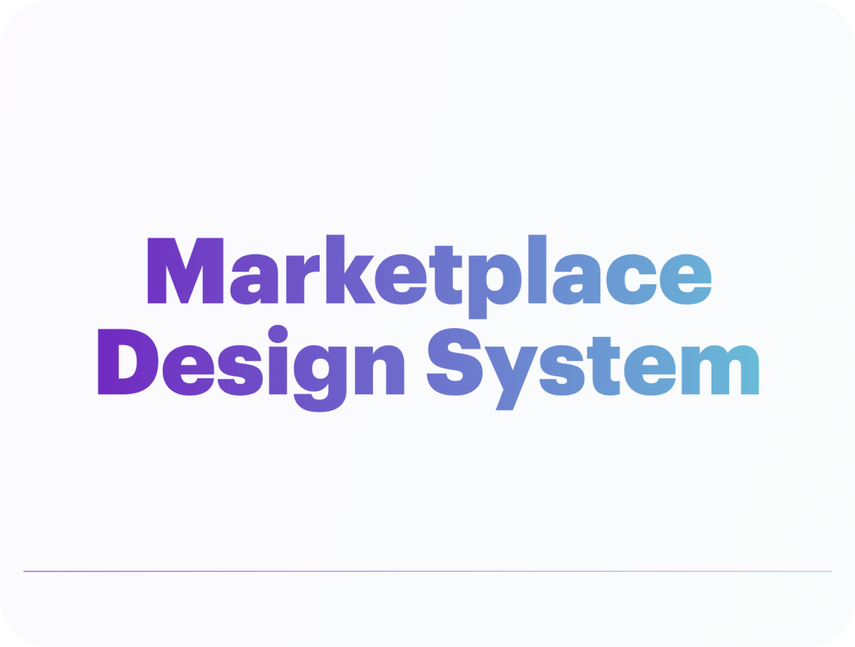 Marketplace Design System hero
